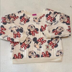 Minnie Mouse Kids Sweatshirt - Cream and Red size 3t